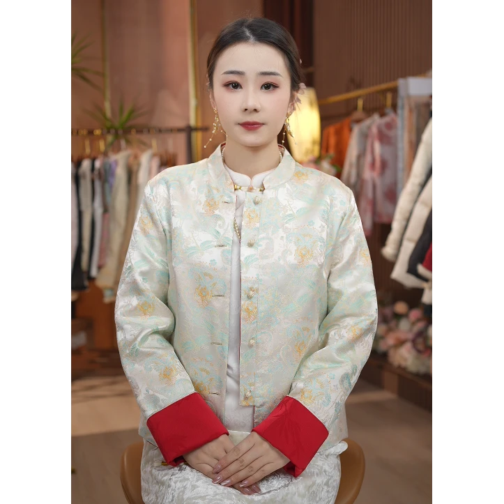 《池月寒 -外套》新中式提花复古国风休闲百搭高定双面穿外套