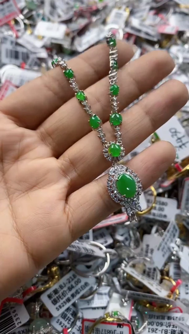 银S925镶嵌戒指翡翠8888-----3