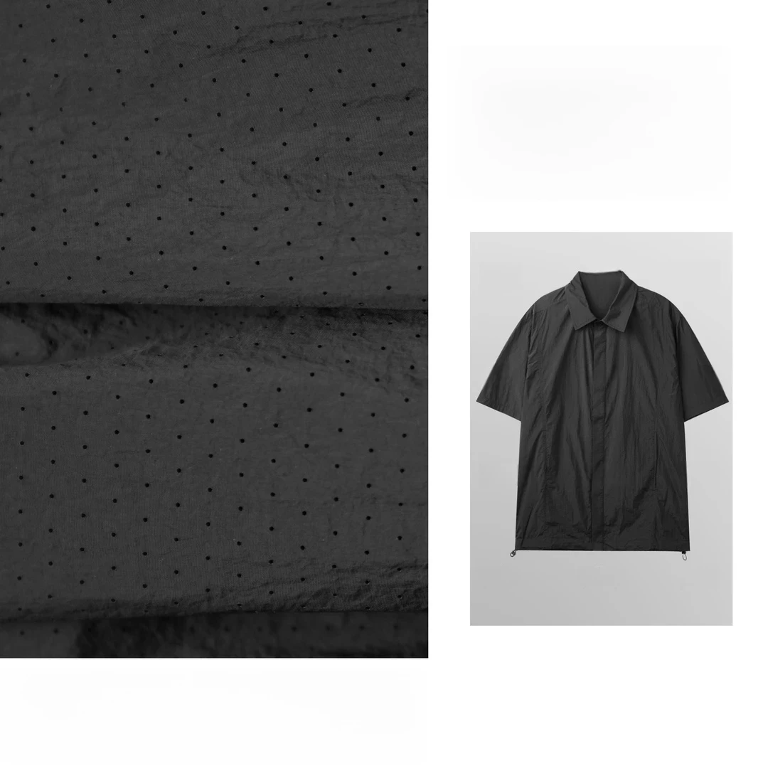 【黑武士短袖】25ss//夏季新款百搭网孔设计短袖老钱风时尚潮流半袖