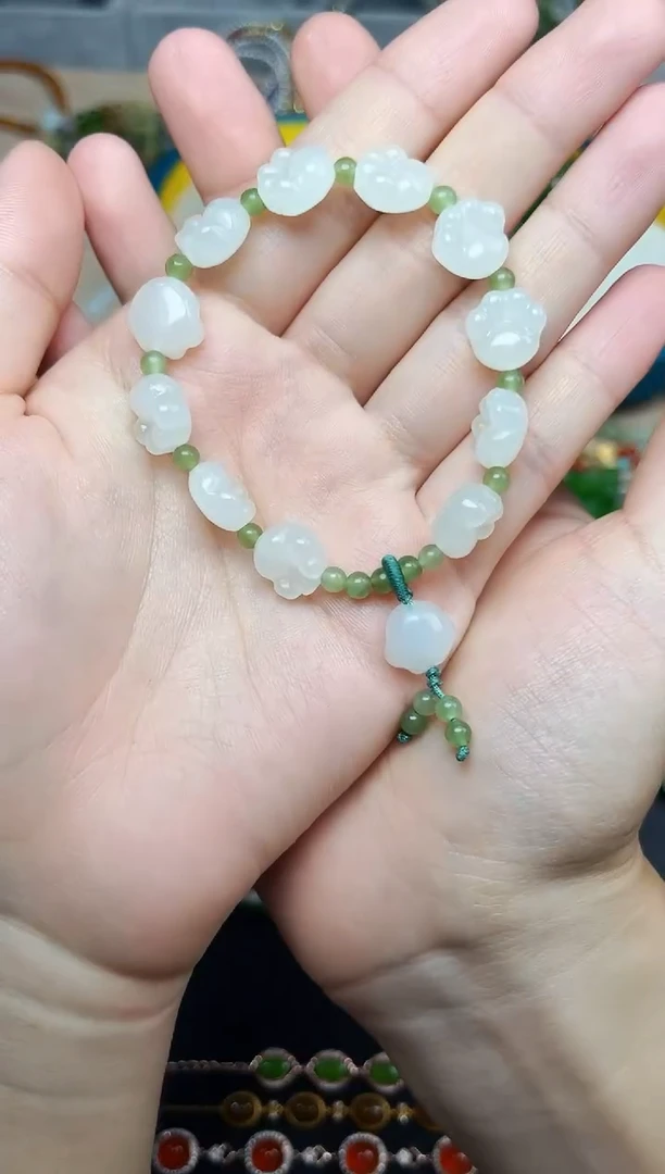 手串未镶嵌和田玉猫爪手串06