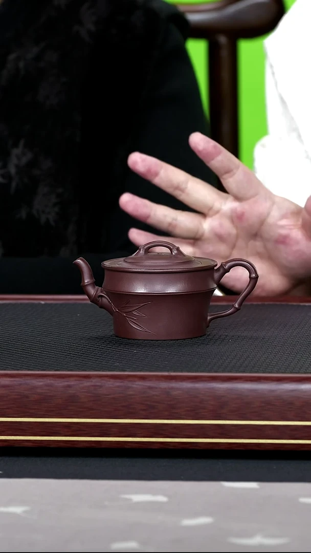 茶壶紫砂 韩慧琴紫砂壶24  老紫泥 190cc节节高升