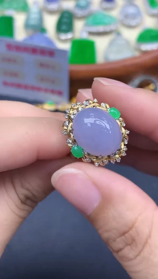 18K金镶嵌戒指翡翠276-中国好珍宝