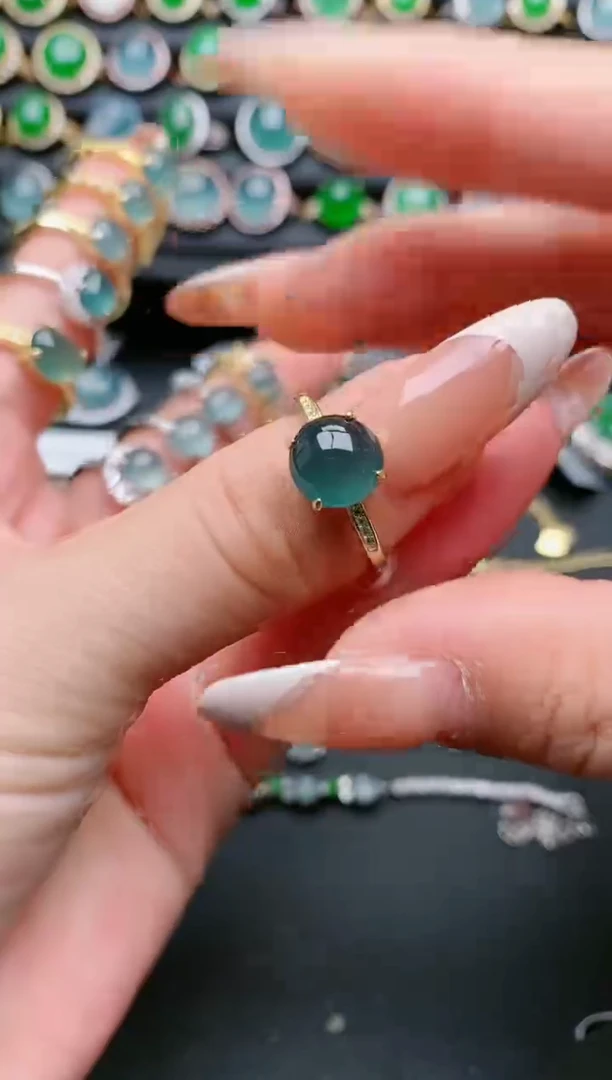 【闪购商品】翡翠戒指银S925镶嵌111111