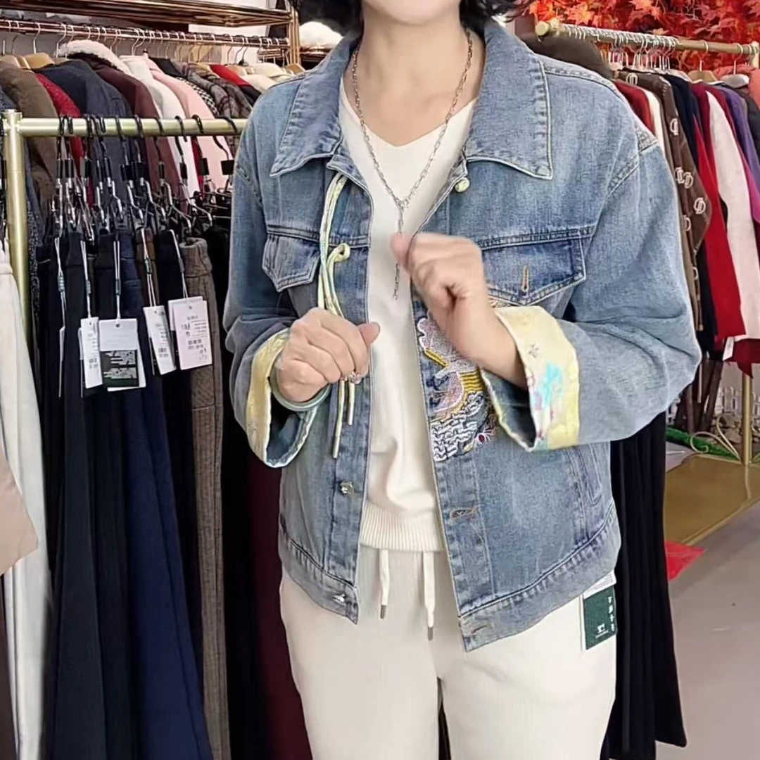 祥好服饰 秋季国风牛仔外套 80001