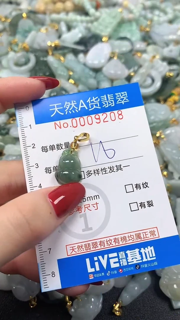 颈饰未镶嵌翡翠净货挂件-9208