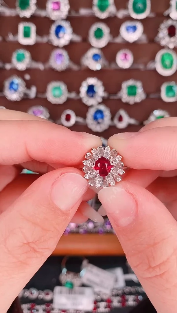 【闪购商品】红宝石18K金戒指18K金镶嵌1