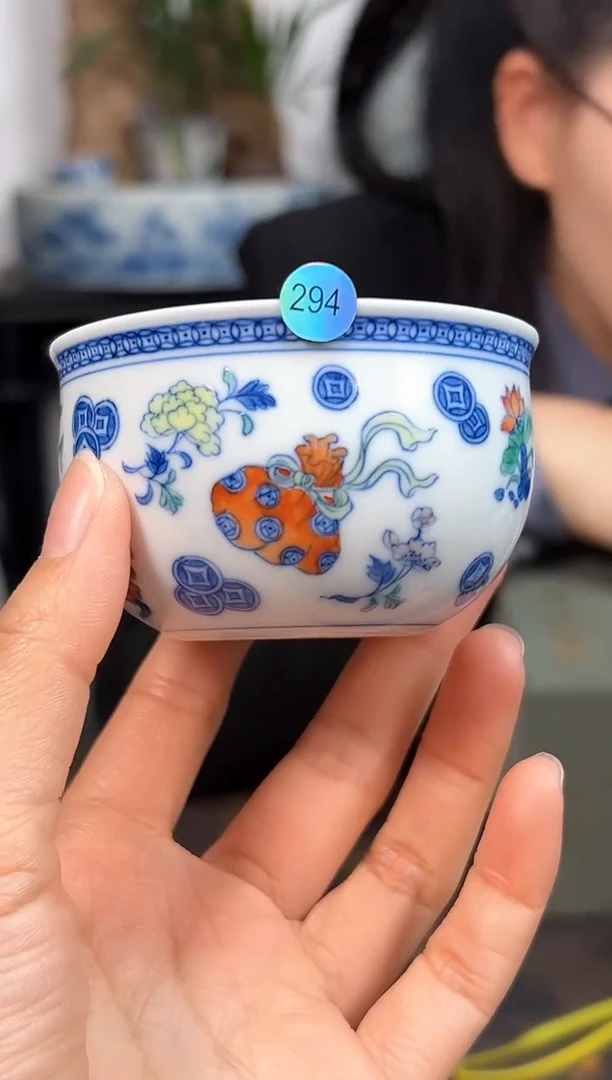 【闪购商品】杯子青花斗彩福袋主人杯294