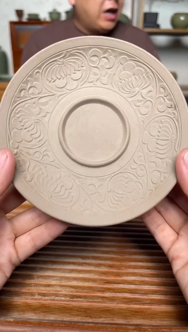 【闪购商品】其他耀州窑菊纹素烧杯垫