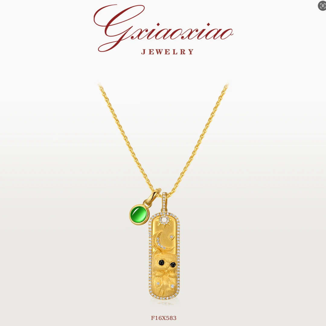 G XIAOXIAO 【招米猫牌】气质月亮猫牌项链 F16X583 F16X586