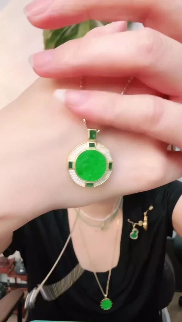 翡翠银S925镶嵌吊坠(不含链)吊坠