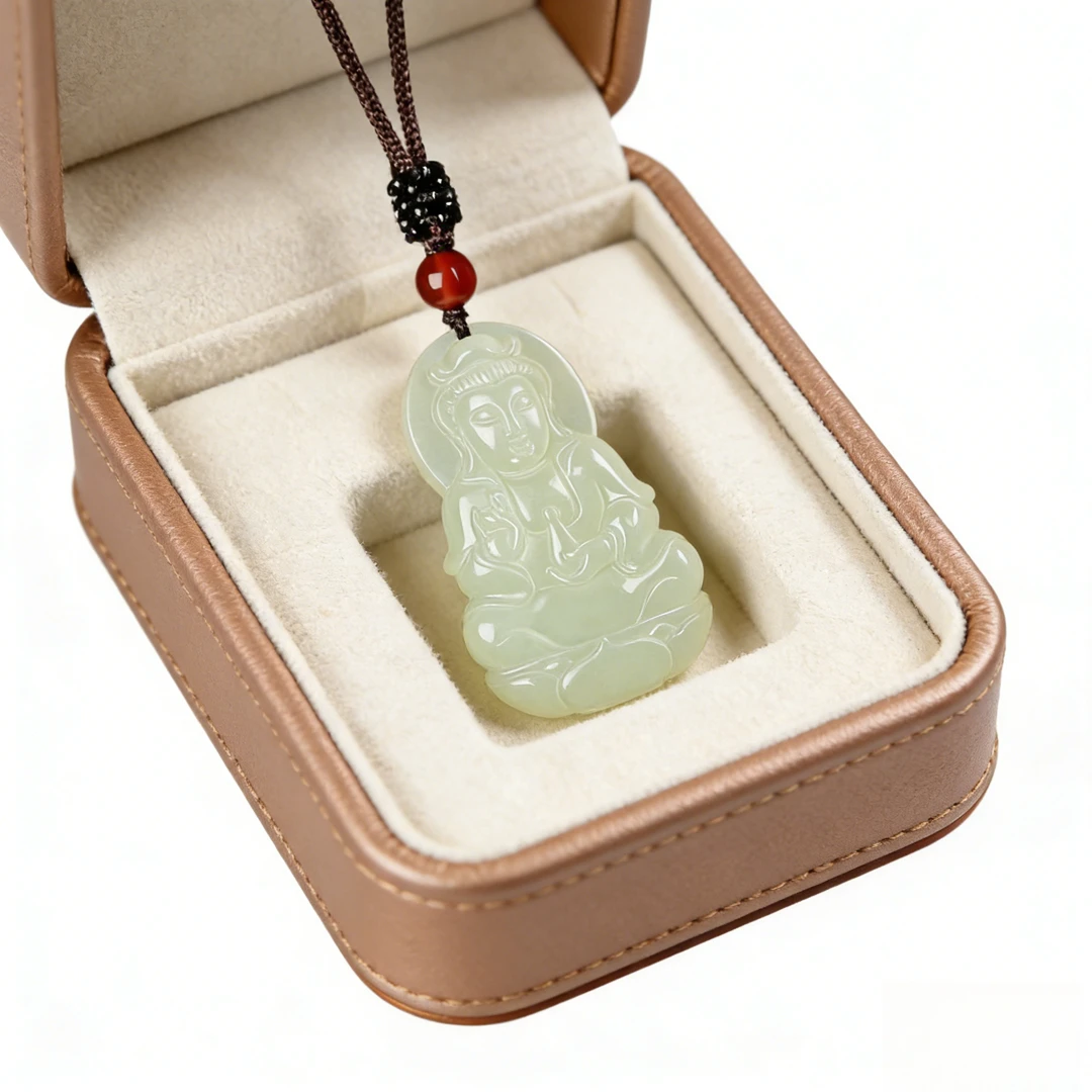 【宠粉福利】温润浅调观音坐像挂坠  柔润质感 通勤佩戴添祥和