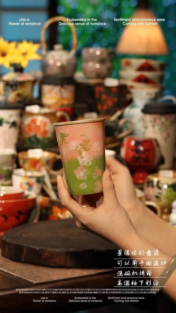 陶瓷景德镇高温釉下彩手工手绘款式@A0844@