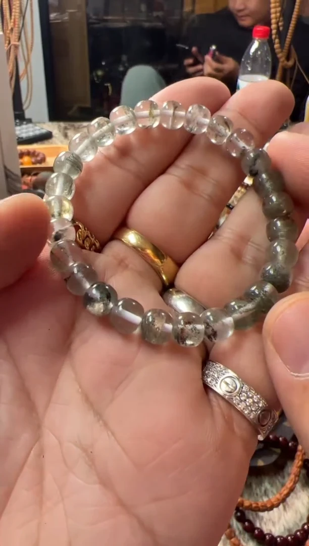 水晶珠宝半成品未镶嵌27号 绿水晶手串套装ylp多样性发1