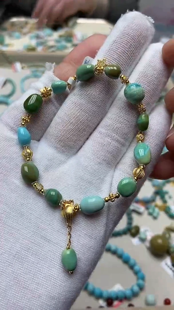 未镶嵌绿松石手链44