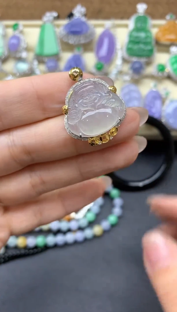 【闪购商品】翡翠颈饰18K金镶嵌473-中国好珍宝