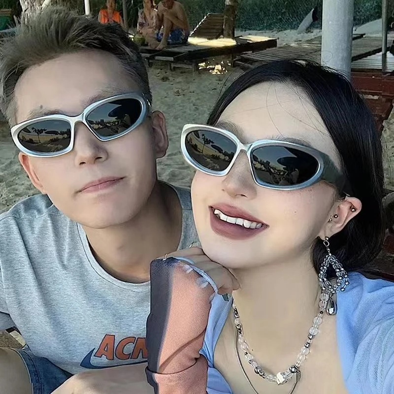 Y2K辣妹朋克墨镜赛博运动街拍骑行钓鱼专业眼镜复古太阳镜女