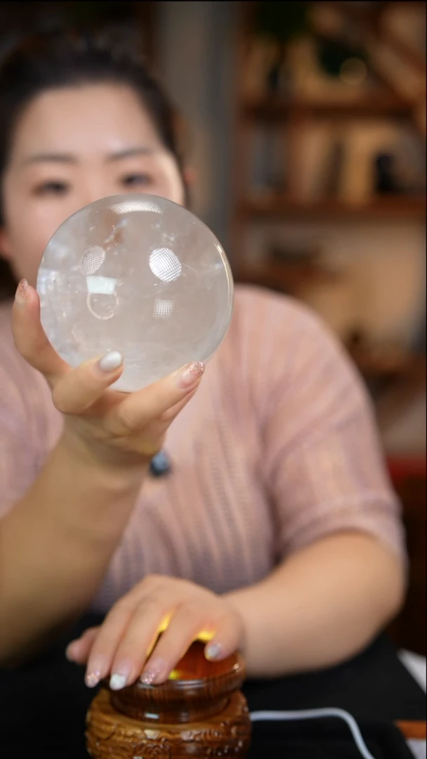 未镶嵌珠宝半成品水晶德**余白水晶球D290