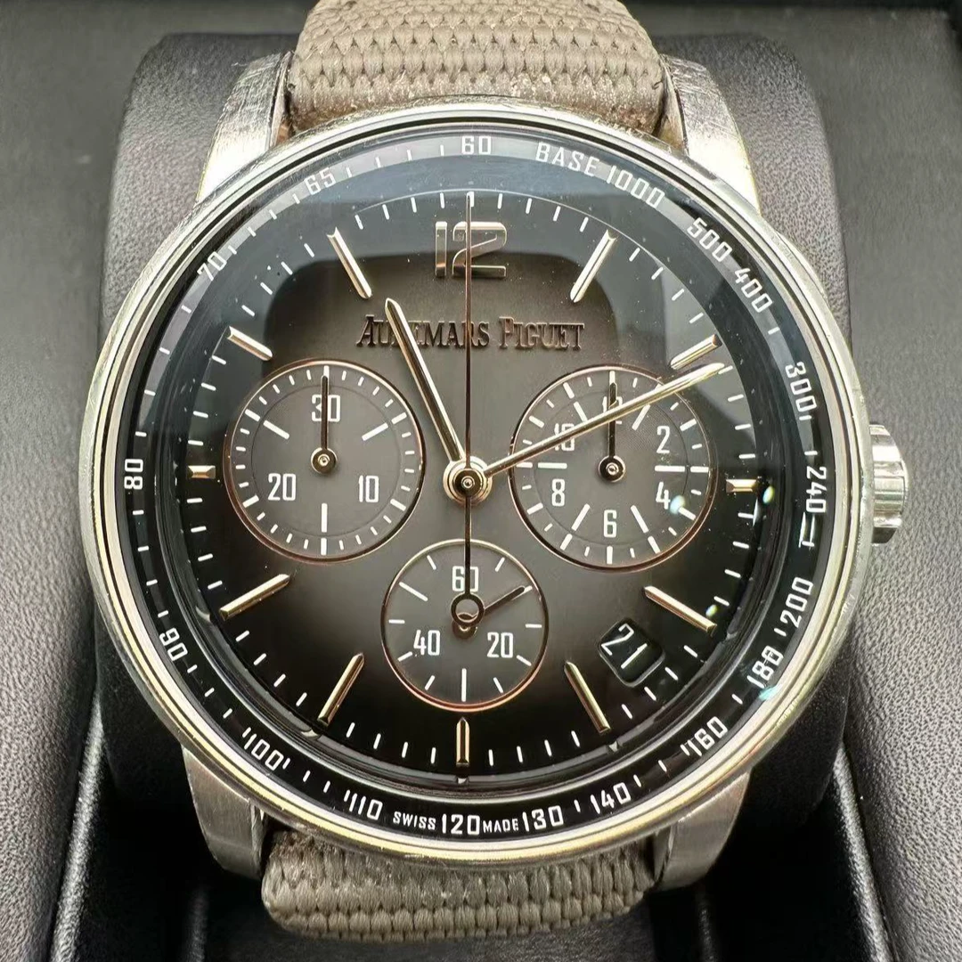 99新 AIPE/爱彼 爱彼CODE 11.59系列 26393CR 烟熏灰 二手全套