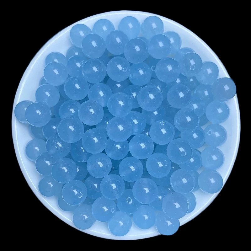 散珠天然天空蓝  10mm 20颗(赠弹力绳)W010 多样性发货