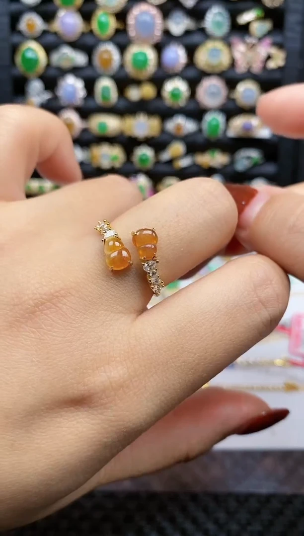 银S925镶嵌戒指翡翠428