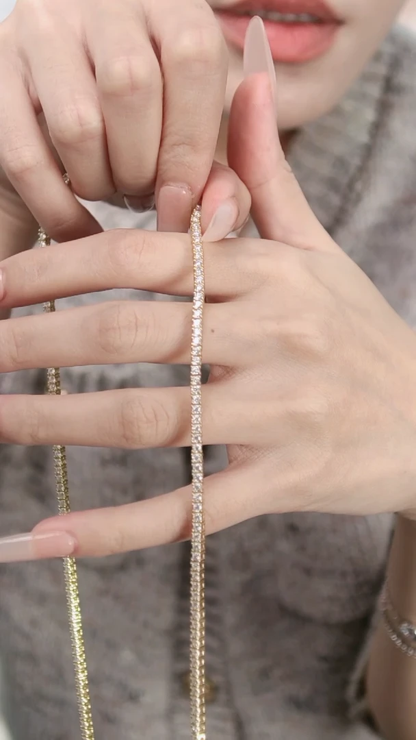 合金无合金无MSG.02WQ-2-16 网球项链 银色