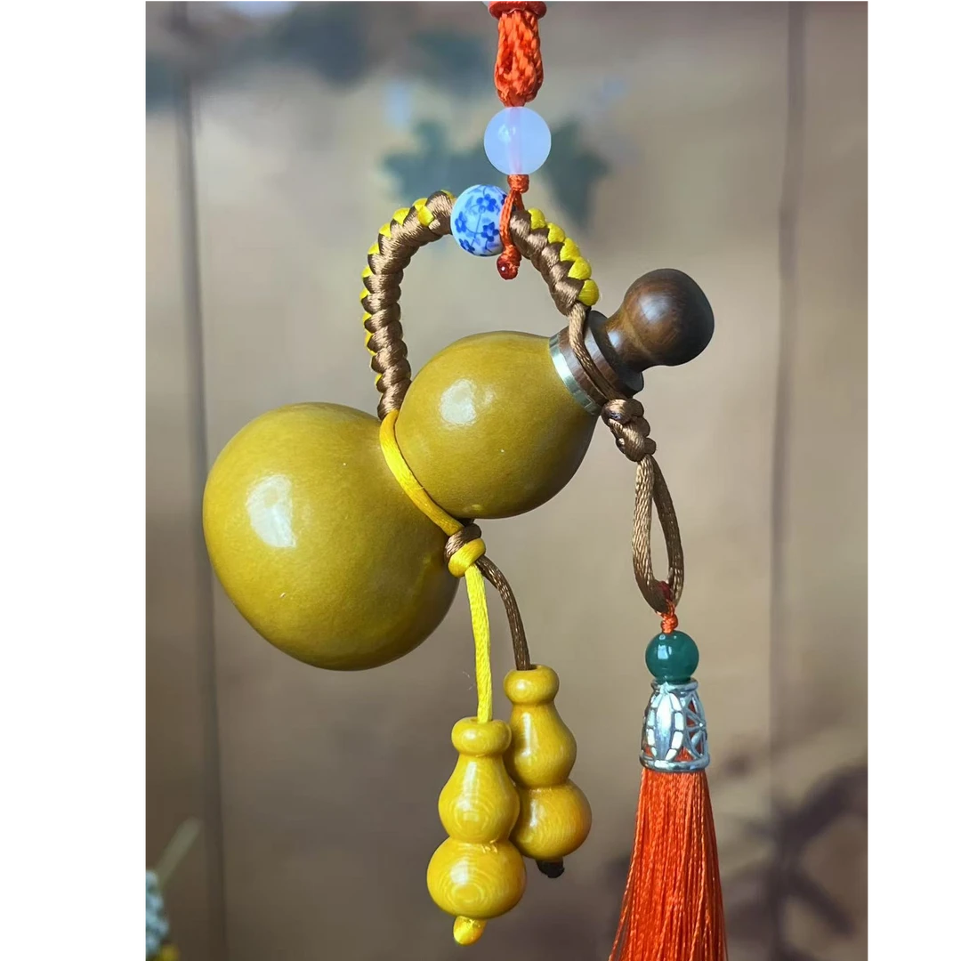 原皮葫芦挂件，手持