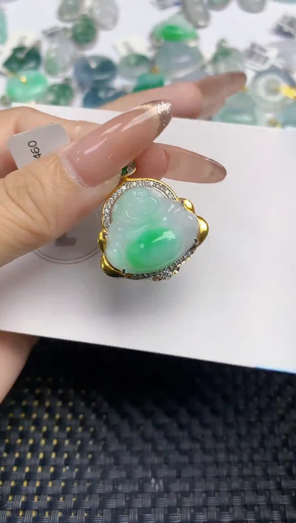 颈饰未镶嵌翡翠天然缅甸A货翡翠百元以上9元证书费自理