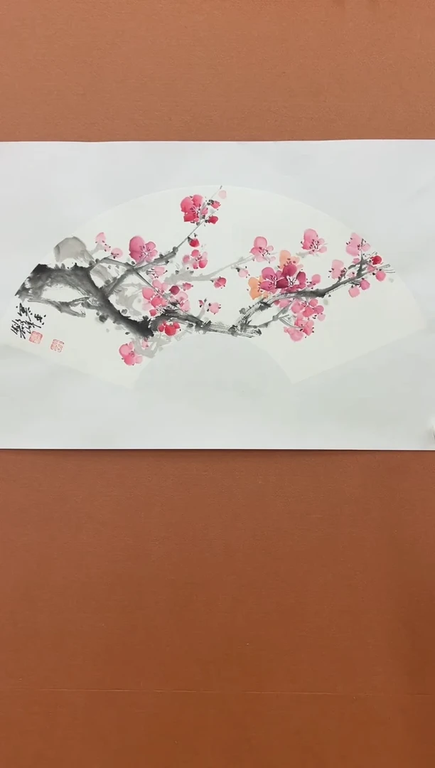 国画李文峰花鸟扇面