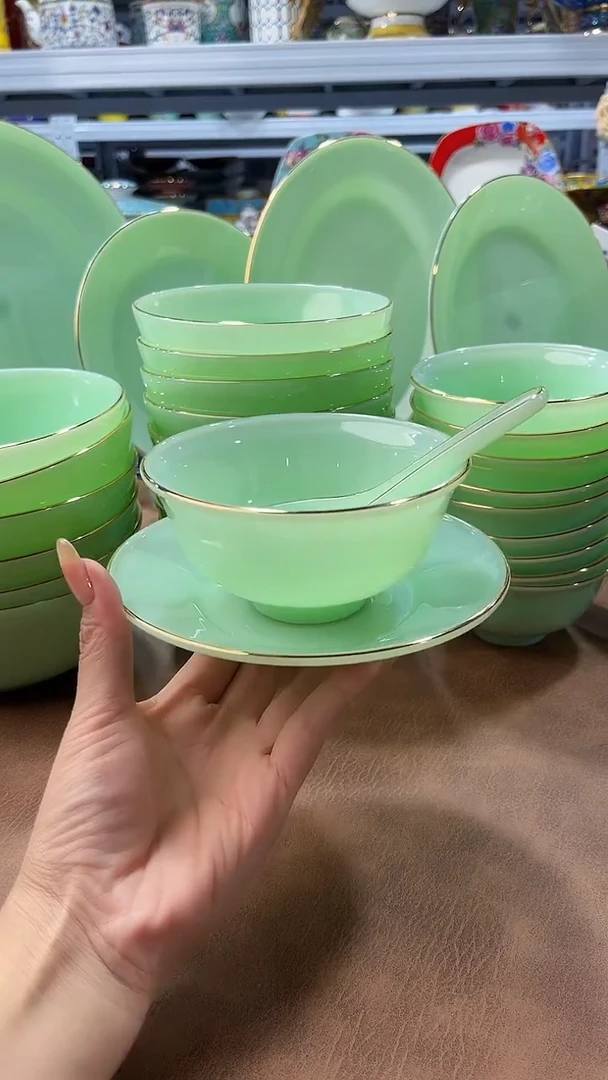玉瓷三件套6套餐具