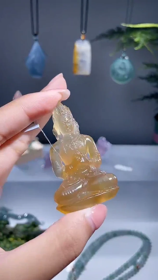 未镶嵌颈饰玛瑙/玉髓观音