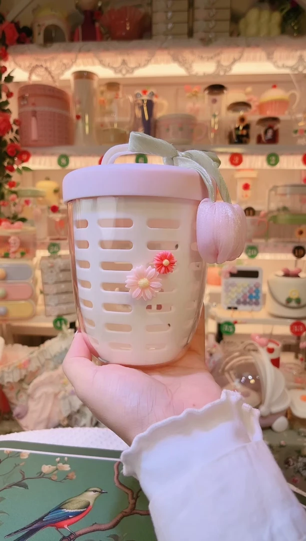 外带水果杯粉色——手工制作品质好！