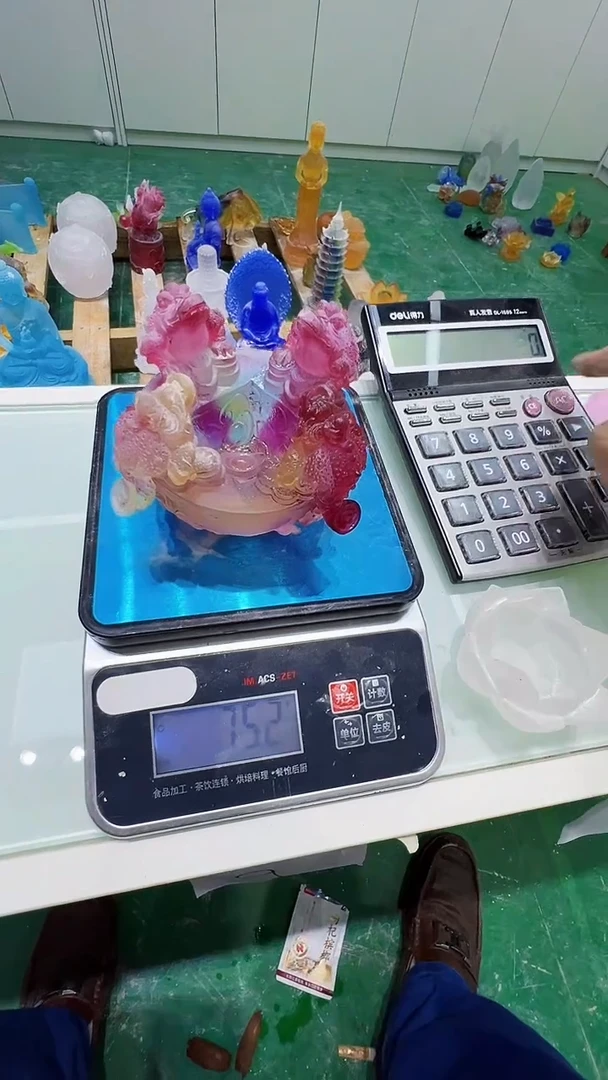 手工艺品琉璃烟**间古法琉璃四方金蟾摆件