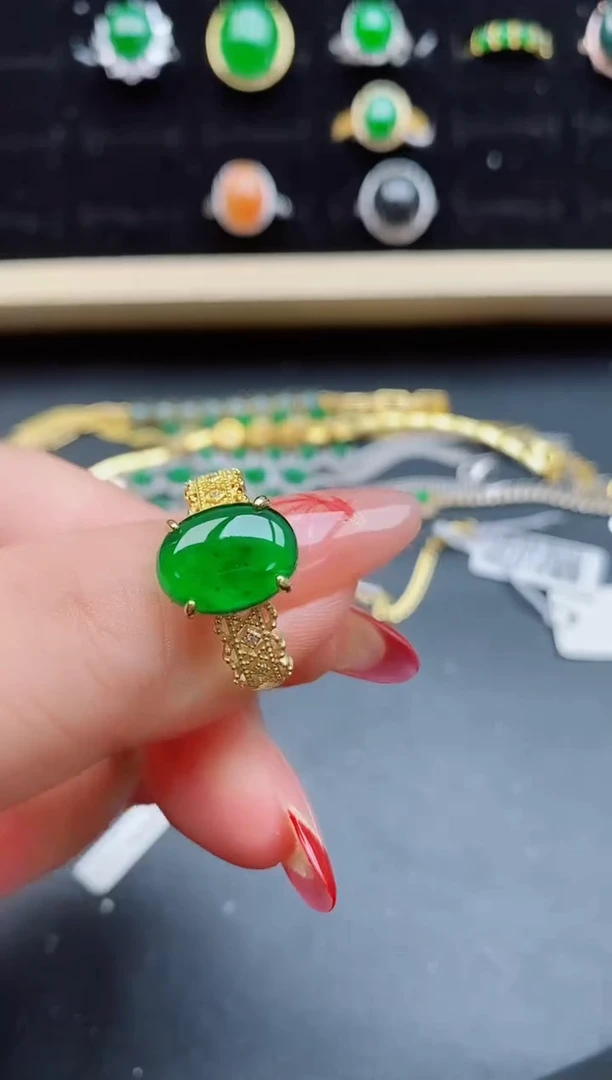 【闪购商品】翡翠戒指银S925镶嵌50805580