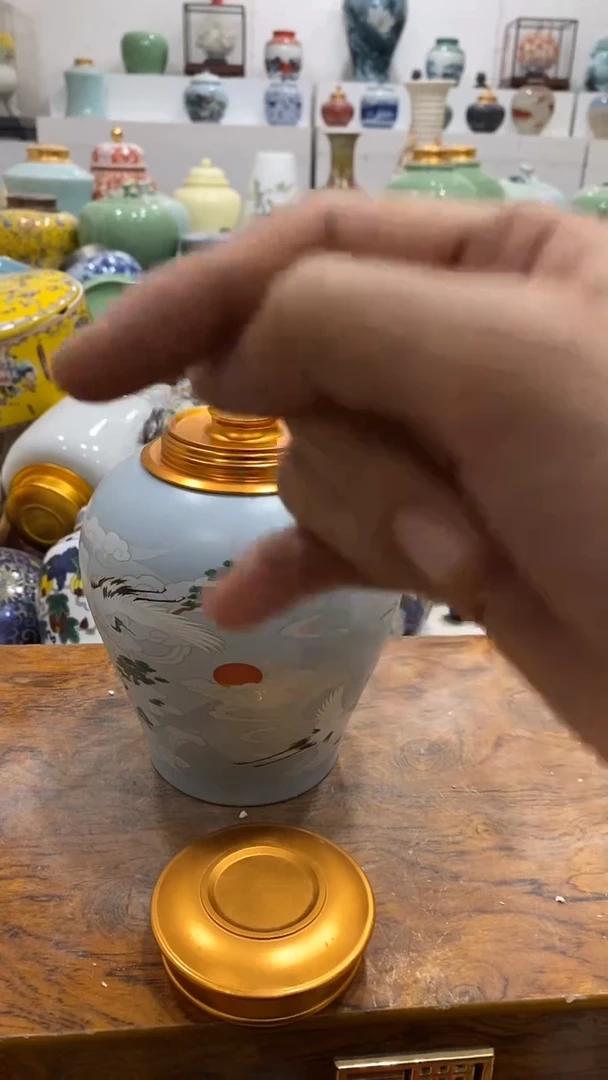 摆件陶茶叶罐密封罐储存罐