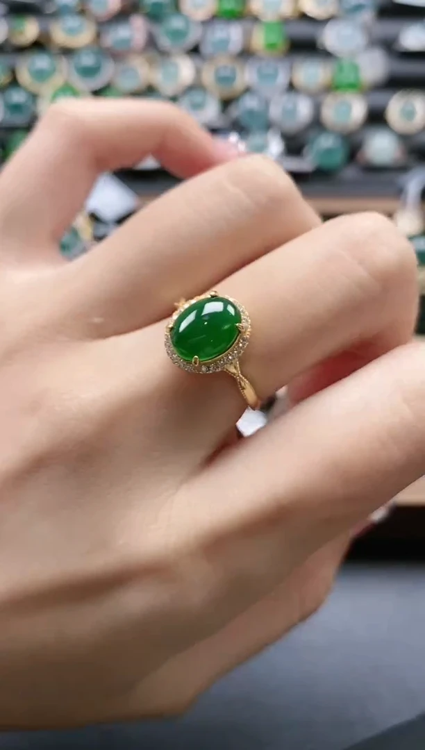 【闪购商品】翡翠戒指银S925镶嵌51151