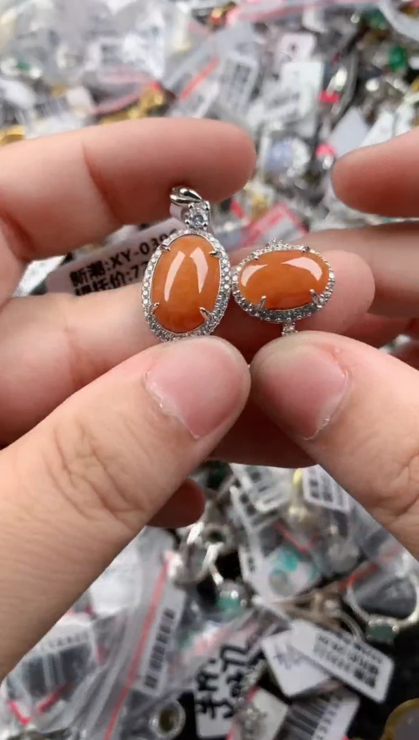 银S925镶嵌戒指翡翠7777----1