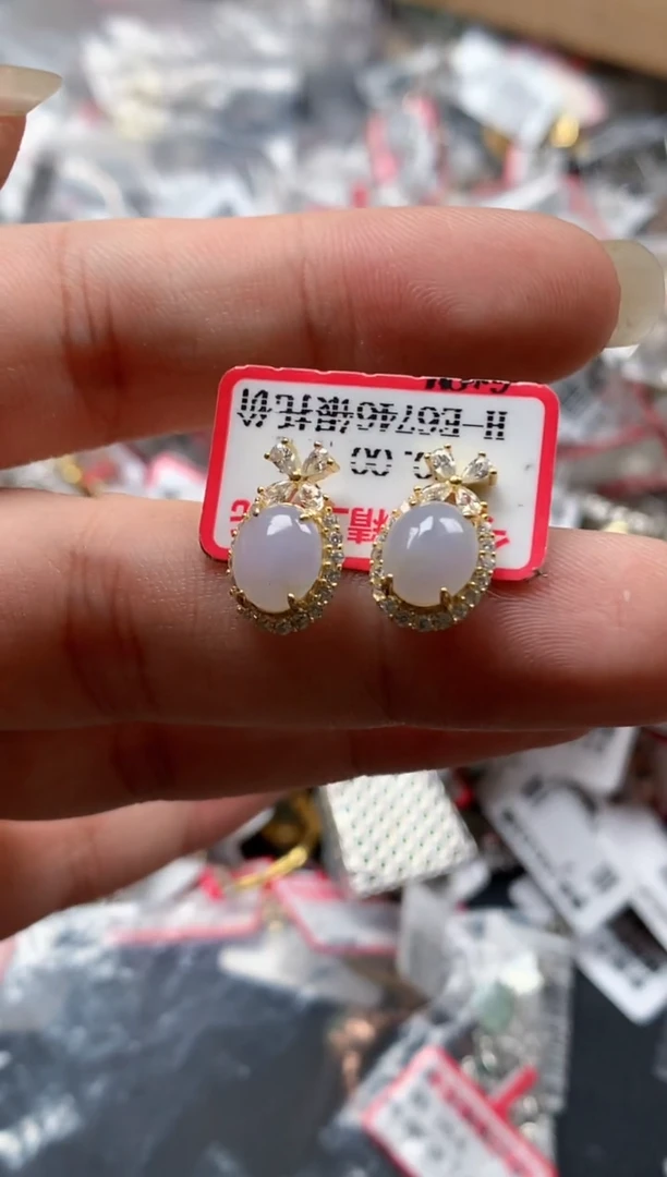 翡翠戒指银S925镶嵌天然A货缅甸翡翠