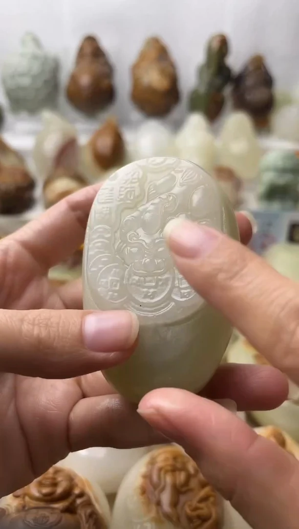石材古青石棉纹正常不退换貔貅微瑕