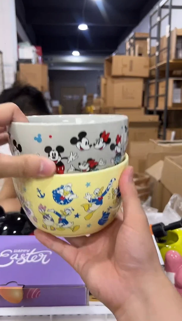 瓷片唐老鸭大碗  加米奇大碗