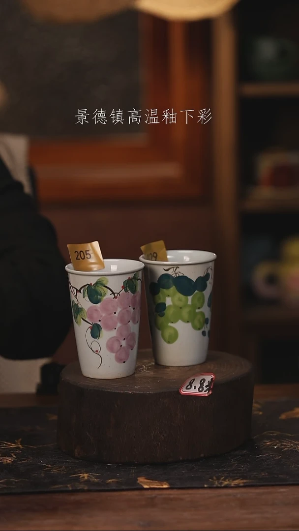 陶瓷景德镇高温釉下手绘陶瓷