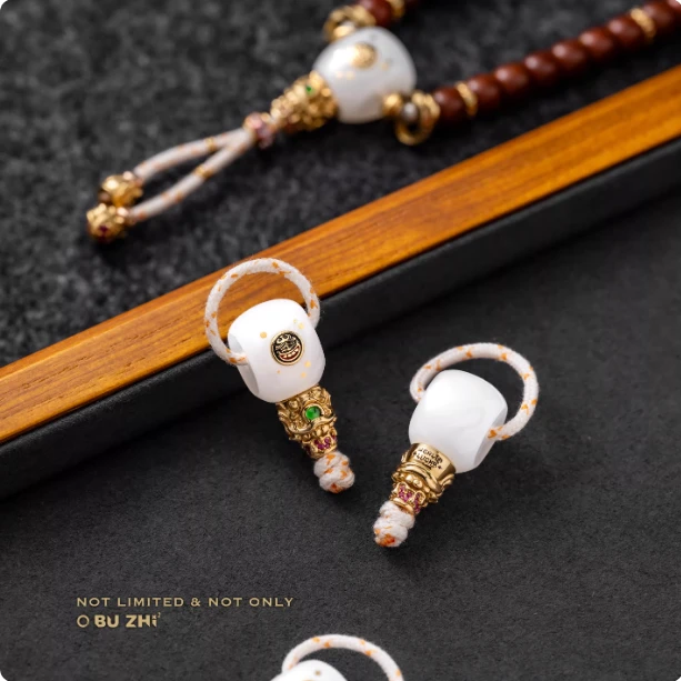 BUZHI不止不只 国风大吉IP 文玩新品-大吉玉三通 925银