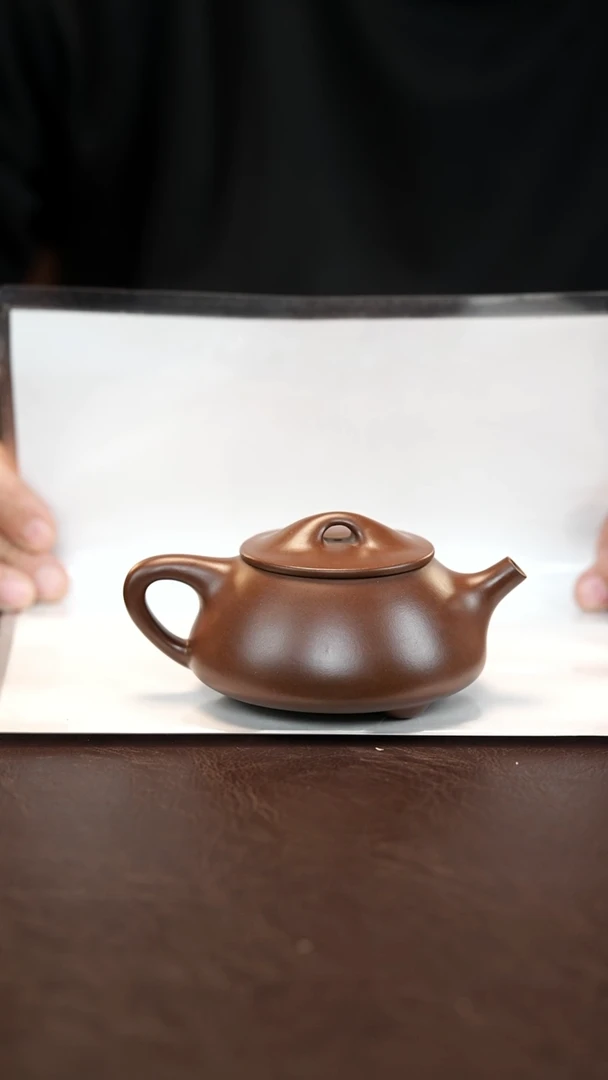 茶壶紫砂190cc 革紫