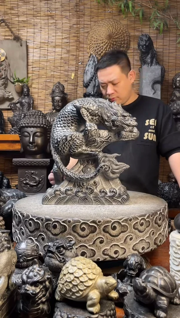 石材40假山吸水兽天然青石雕刻