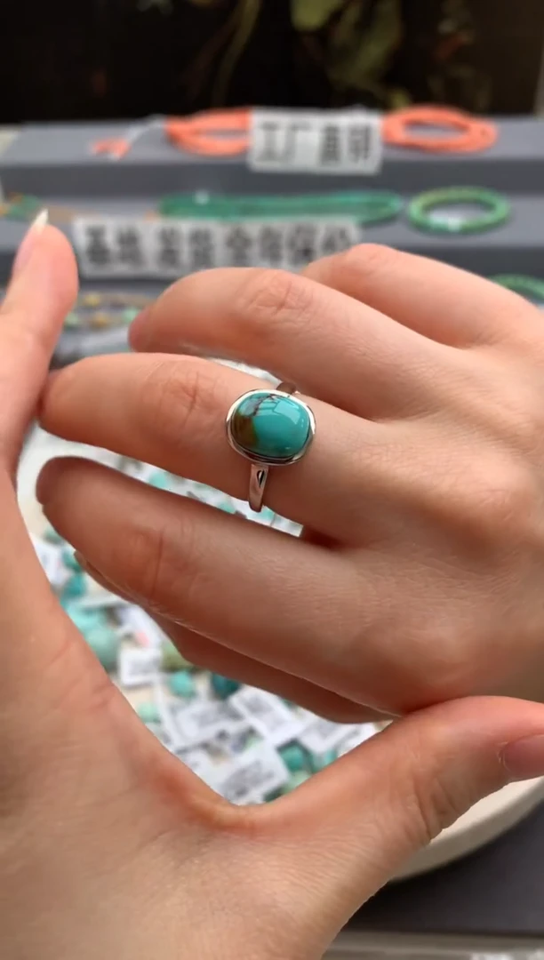 未镶嵌绿松石戒指茜.D14