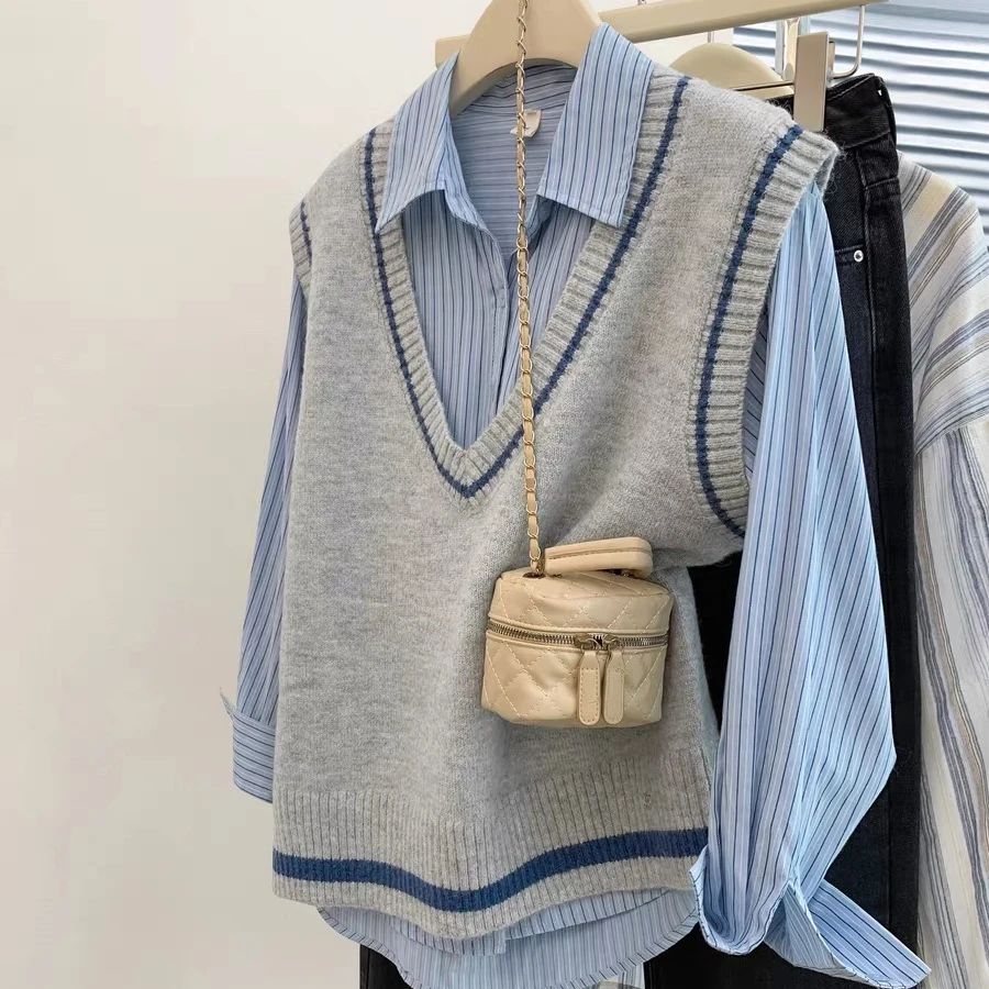 2025韩版宽松型百搭四季通用马夹宽松时尚上衣透气厚款