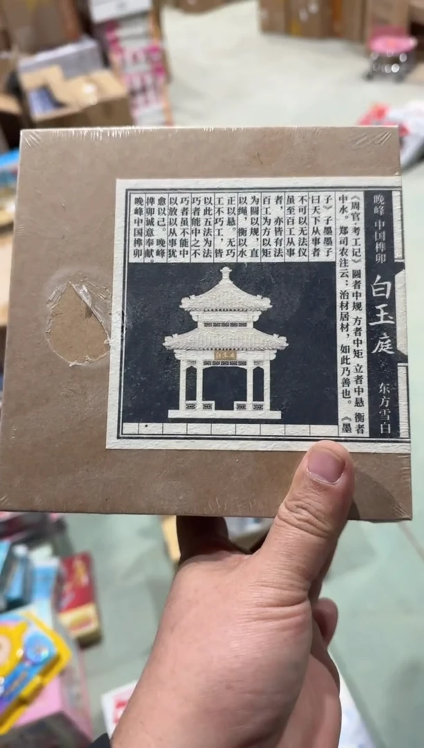 ABS晚峰榫卯积木/白玉亭