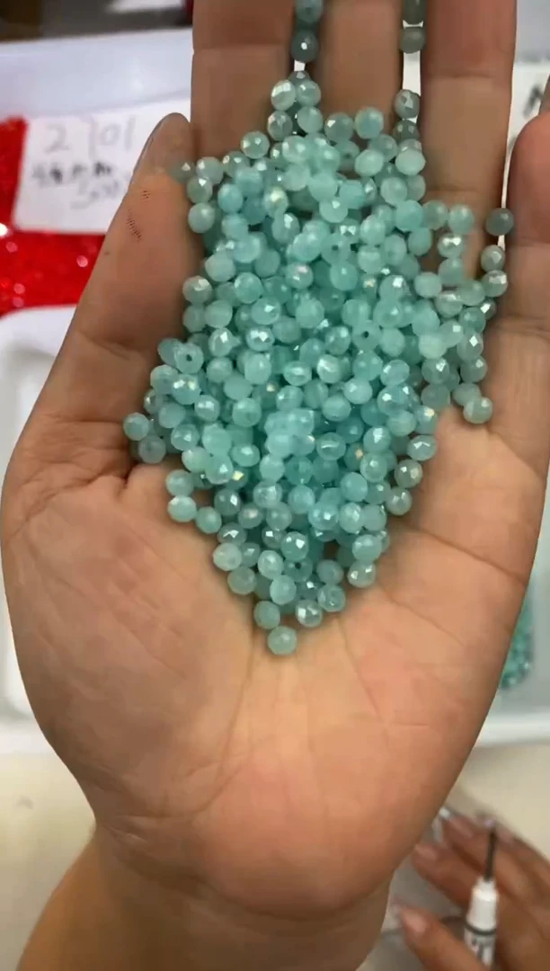 玻璃2754卡4水晶500颗ab彩薄荷绿玉