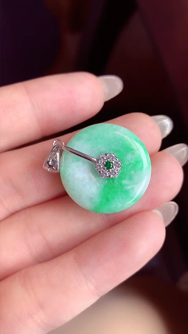 【闪购商品】翡翠颈饰银S925镶嵌吊坠