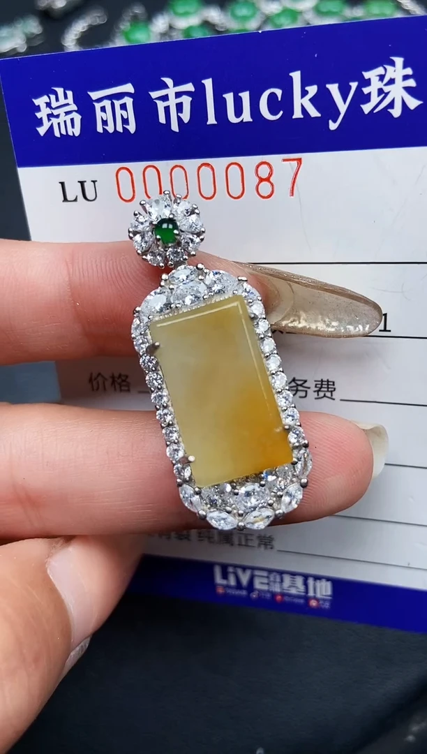 【闪购商品】翡翠颈饰银S925镶嵌0087