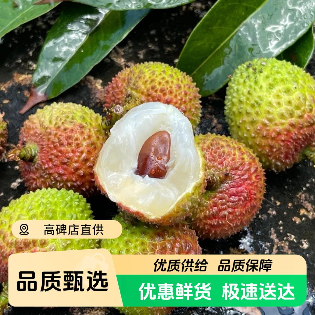 【顺丰包邮】海南妃子笑荔枝1箱2.5斤/4.5斤 坏果包赔新鲜